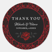 ダークゴシックバラ結婚ズサンキュー ラウンドシール (正面)