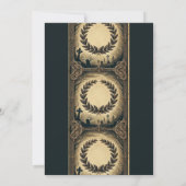 ダークゴシックビクトリアンヴィンテージリースハロウィーン 招待状 (裏面)