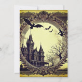 ダークゴシックビクトリアンヴィンテージ不気味ハロウィーン 招待状 (裏面)