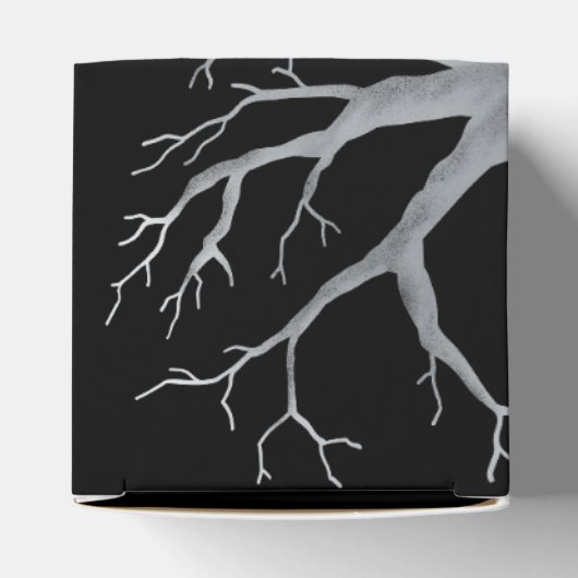 ダークゴシックフォレストパーソナライズされた結婚式の引き出物ボックス フェイバーボックス (上部)