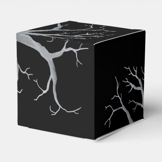 ダークゴシックフォレストパーソナライズされた結婚式の引き出物ボックス フェイバーボックス (裏面サイド)