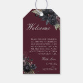 ダークゴシックフローラの目的地の結婚式へようこそ ギフトタグ (正面)