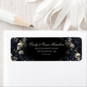 ダークゴシックフローラスカルムーディ差出人住所 ラベル (インサイチュ)