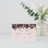 ダークゴシックフローラハロウィンおむつラッフルチケット エンクロージャーカード (スタンド正面)