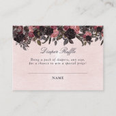 ダークゴシックフローラハロウィンおむつラッフルチケット エンクロージャーカード (正面)