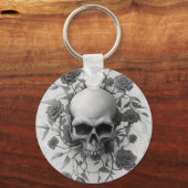 ダークゴシックフローラバラスカル キーホルダー (正面)