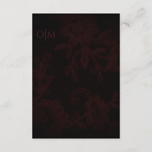 ダークゴシックフローラブルゴーニュ結婚ズ詳細 エンクロージャーカード (裏面)