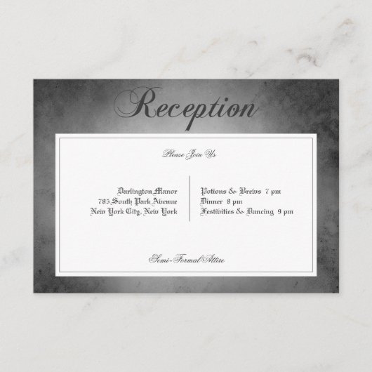 ダークゴシックブラックウォーター色蛾の披露宴 エンクロージャーカード (正面)