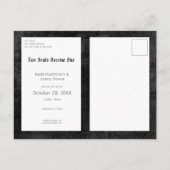 ダークゴシックブラック&ホワイトスカルカップルハート 案内ポストカード (裏面)