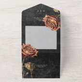 ダークゴシックブラック&ラストバラディナー オールインワン招待状 (外側)