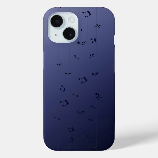 ダークゴシックメロディグラデーション：音符電話ケース Case-Mate iPhoneケース (裏面)