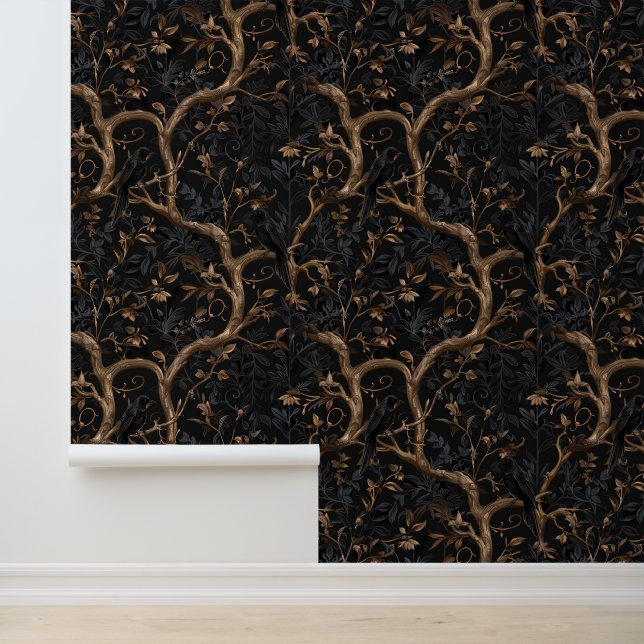 ダークゴシックヴィンテージツリー神秘的つる植物植物学 壁紙 (アプリケーション)