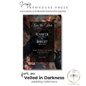 ダークゴシックヴィンテージ赤面フローラ&ブラックラヴェンス セーブザデート