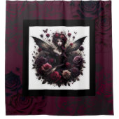 ダークゴシック様式の森フェアリーフローラバラブルガンディブラ シャワーカーテン (正面)