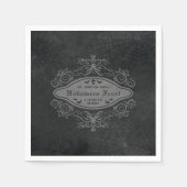 ダークゴシック様式マカバー装飾ハローウィンパーティ スタンダードカクテルナプキン (正面)