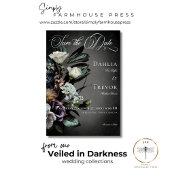 ダークゴシック神秘的にミュートされたぼやけフローラ結婚の セーブザデート