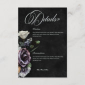 ダークゴシック神秘的にミュートされたフローラ詳細 エンクロージャーカード (正面)