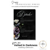 ダークゴシック神秘的にミュートされたフローラ詳細 エンクロージャーカード