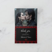 ダークゴシック結婚バラの写真 サンキューカード (内部)