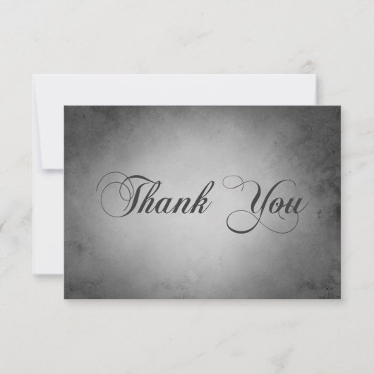 ダークゴシック黒水色ガ結婚ス サンキューカード (正面)