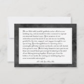 ダークゴシック黒水色ガ結婚ス サンキューカード (裏面)