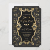 ダークゴビクトリアンシックアダルトハローウィンパーティ 招待状 (正面)