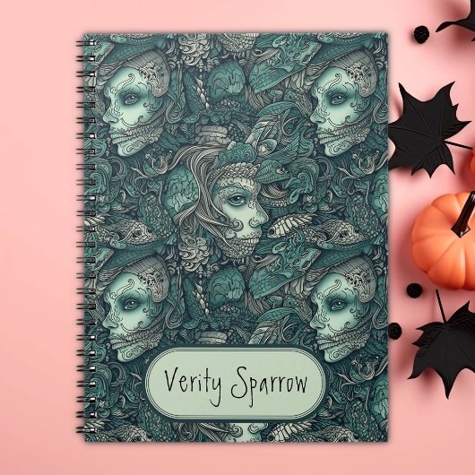 ダークゴビクトリアンシックゾンビマーメイドパーソナライズされた ノートブック