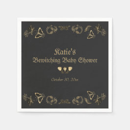 ダークゴビクトリアンシックハロウィーンベイビーシャワー スタンダードカクテルナプキン