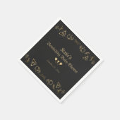 ダークゴビクトリアンシックハロウィーンベイビーシャワー スタンダードカクテルナプキン (角)