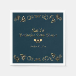 ダークゴビクトリアンシックハロウィーンベイビーシャワー スタンダードカクテルナプキン