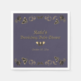 ダークゴビクトリアンシックハロウィーンベイビーシャワー スタンダードカクテルナプキン