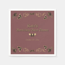 ダークゴビクトリアンシックハロウィーンベイビーシャワー スタンダードカクテルナプキン