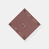 ダークゴビクトリアンシックハロウィーンベイビーシャワー スタンダードカクテルナプキン (角)