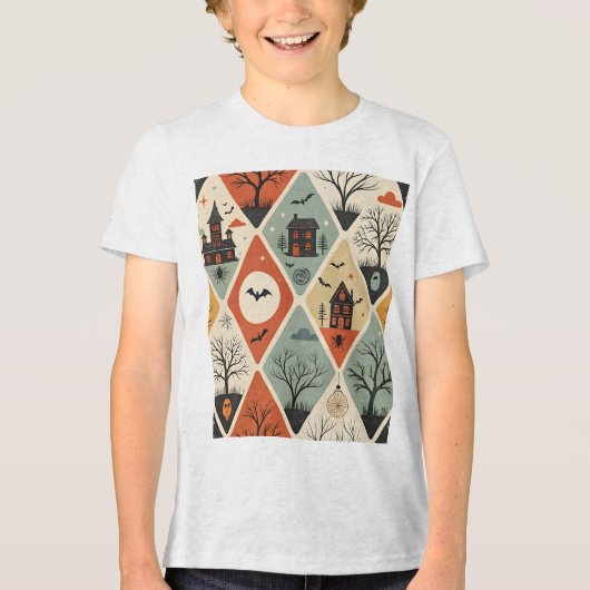 ダークゴースト柄 トライブレンドＴシャツ (正面)