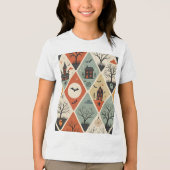 ダークゴースト柄 トライブレンドＴシャツ (正面)