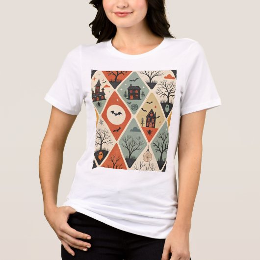 ダークゴースト柄 トライブレンドTシャツ (正面)