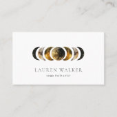 ダークゴールデンムーンフェイズヨガスタジオ名刺 名刺 (正面)