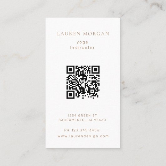 ダークゴールデンムーンフェイズヨガスタジオ名刺 名刺 (裏面)