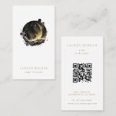 ダークゴールデンムーンフェイズヨガスタジオ名刺 名刺 (正面/裏面)