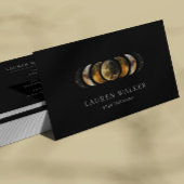 ダークゴールデンムーンフェイズヨガスタジオ名刺 名刺