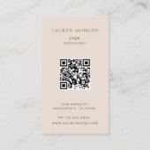 ダークゴールデンムーンフェイズヨガスタジオ名刺 名刺 (裏面)