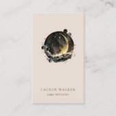 ダークゴールデンムーンフェイズヨガスタジオ名刺 名刺 (正面)