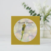 ダークゴールデンロッドの《写真》ぼけ味付き黄色いサルシフィーブラワー シーズンカード (スタンド正面)