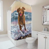 ダークゴールデン·レトリーバー犬 シャワーカーテン (インサイチュ)