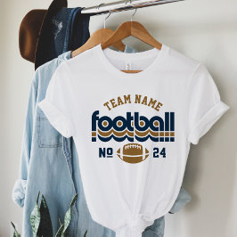 ダークゴールド ネイビー レトロ フットボール スピリット トライブレンドＴシャツ