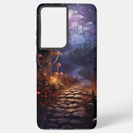 ダークゴ不気味シックハロウィーンの道 SAMSUNG GALAXYケース (裏面)