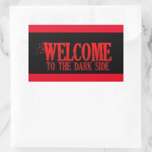 ダークサイドの赤い黒のモットーのコメントへようこそ 長方形シール (バッグ)