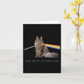 ダークサイドオブザメーヌクーン猫好き カード (黄色い花)