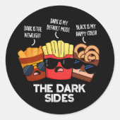 ダークサイド高速おもしろい食パンDark BG ラウンドシール (正面)