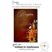 ダークサマーエレガントサンセットフローラ披露宴 エンクロージャーカード